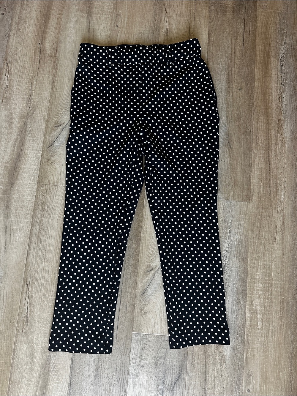Jules & Leopold Black and White Polka Dot Straight Leg Pants
